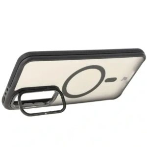 Kup Etui z podstawką i pierścieniem magnetycznym Bizon Case Eclipse do Samsung Galaxy S24 FE przydymione z czarną ramką - BIZ7159 - {ean13} - Sklep Home Screen