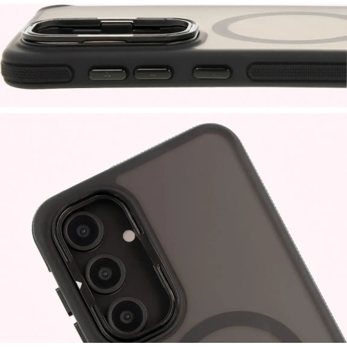 Kup Etui z podstawką i pierścieniem magnetycznym Bizon Case Eclipse do Samsung Galaxy S24 FE przydymione z czarną ramką - BIZ7159 - {ean13} - Sklep Home Screen