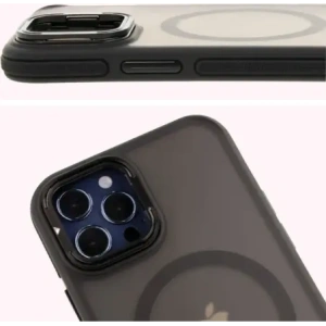 Kup Etui z podstawką i pierścieniem magnetycznym Bizon Case Eclipse do Apple iPhone 12 / Apple iPhone 12 Pro przydymione z czarną ramką - BIZ7161 - {ean13} - Sklep Home Screen