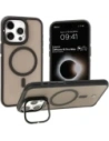 Bizon Case Eclipse Apple iPhone 15 Pro Max smoky with a black frame
