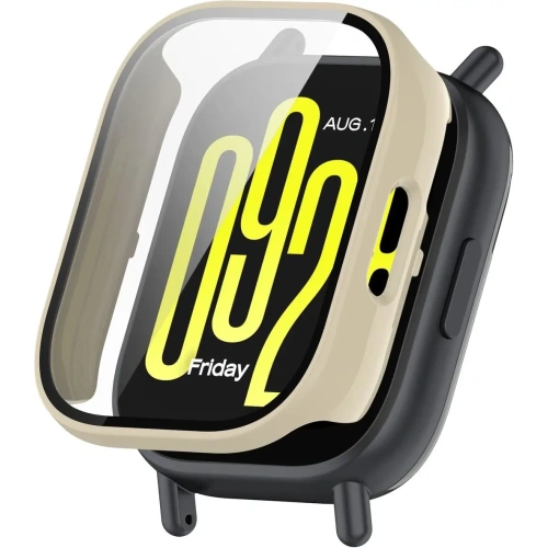 Kup Etui ze szkłem do zegarka Bizon Case+Glass Watch do Xiaomi Redmi Watch 5 Active beżowe - BIZ7163 - {ean13} - Sklep Home Screen