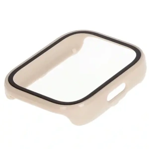 Etui se sklem na hodinky Bizon Case+Glass Watch pro Xiaomi Redmi Watch 5 Active béžové