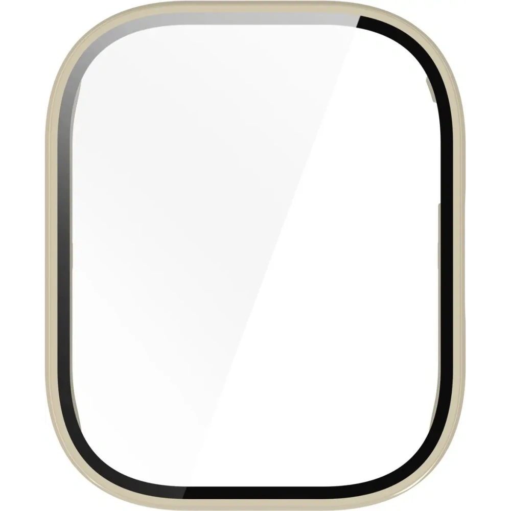 Etui ze szkłem do zegarka Bizon Case+Glass Watch do Xiaomi Redmi Watch 5 Active beżowe