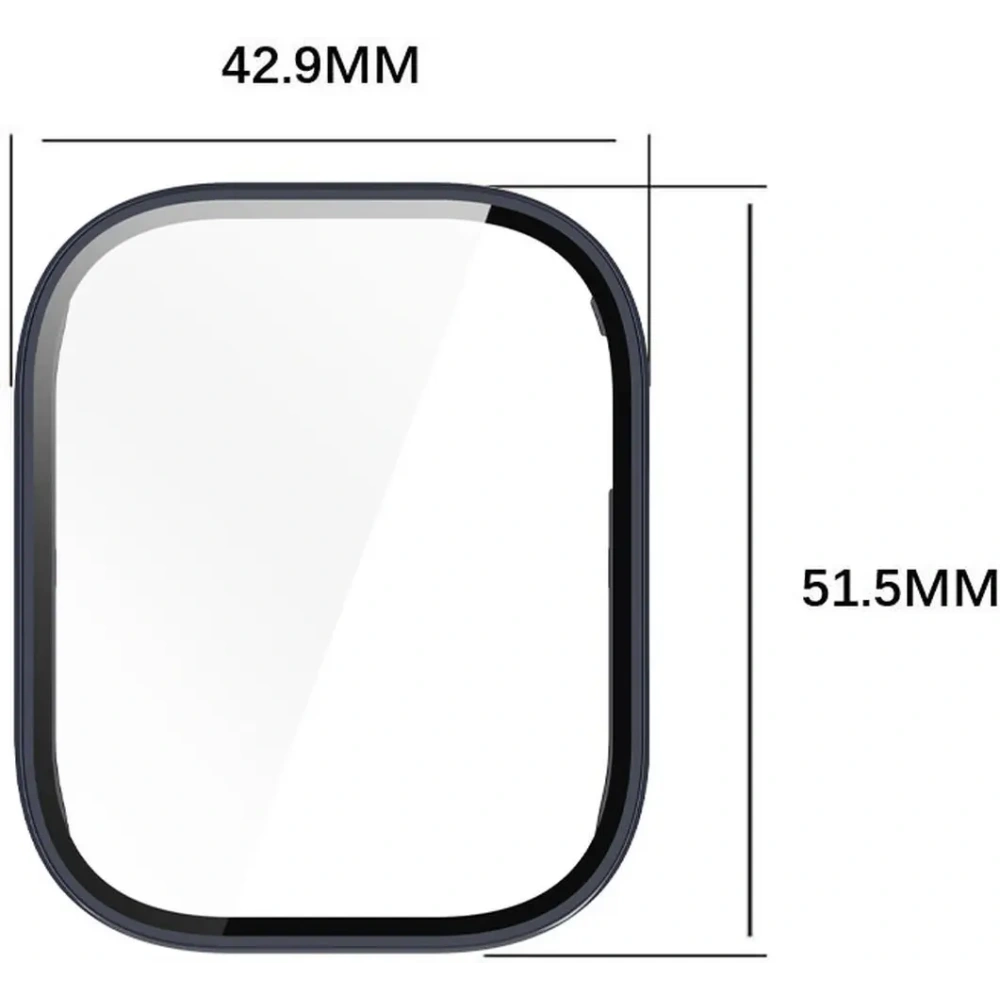 Etui ze szkłem do zegarka Bizon Case+Glass Watch do Xiaomi Redmi Watch 5 Active niebieskie