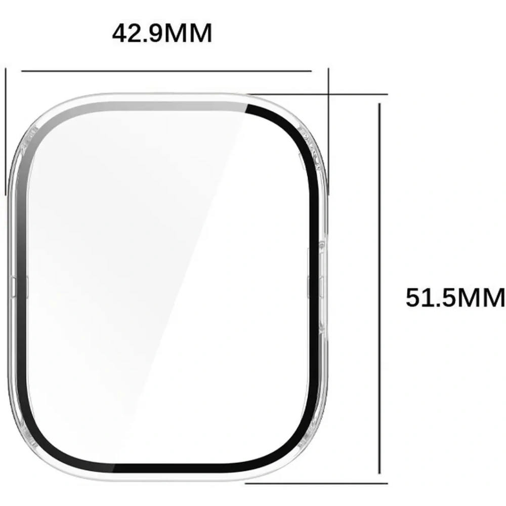 Etui ze szkłem do zegarka Bizon Case+Glass Watch do Xiaomi Redmi Watch 5 Active przezroczyste