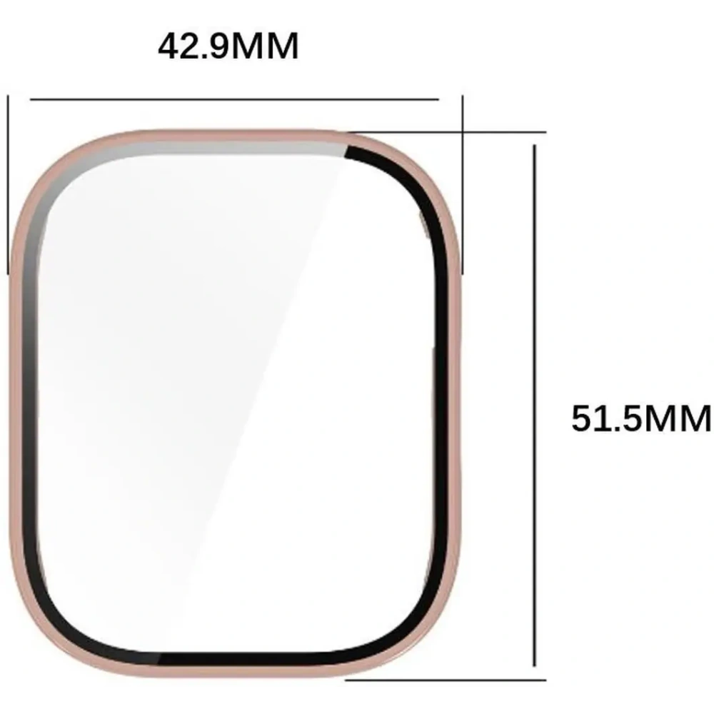 Etui ze szkłem do zegarka Bizon Case+Glass Watch do Xiaomi Redmi Watch 5 Active różowe