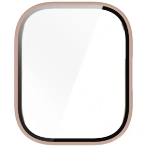 Etui se sklem na hodinky Bizon Case+Glass Watch pro Xiaomi Redmi Watch 5 Active růžové