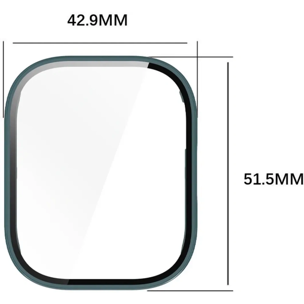 Etui ze szkłem do zegarka Bizon Case+Glass Watch do Xiaomi Redmi Watch 5 Active zielone