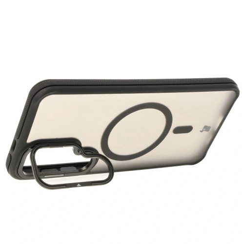 Kup Etui z podstawką i pierścieniem magnetycznym Bizon Case Eclipse do Samsung Galaxy S24 Plus przydymione z czarną ramką - BIZ7174 - {ean13} - Sklep Home Screen