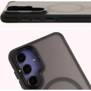Kup Etui z podstawką i pierścieniem magnetycznym Bizon Case Eclipse do Samsung Galaxy S24 Plus przydymione z czarną ramką - BIZ7174 - {ean13} - Sklep Home Screen