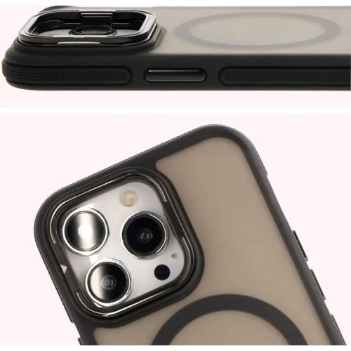 Kup Etui s podstavcem a magnetickým kroužkem Bizon Case Eclipse pro Apple iPhone 13 Pro kouřové s černým rámem - BIZ7175 - {ean13} - Sklep Home Screen