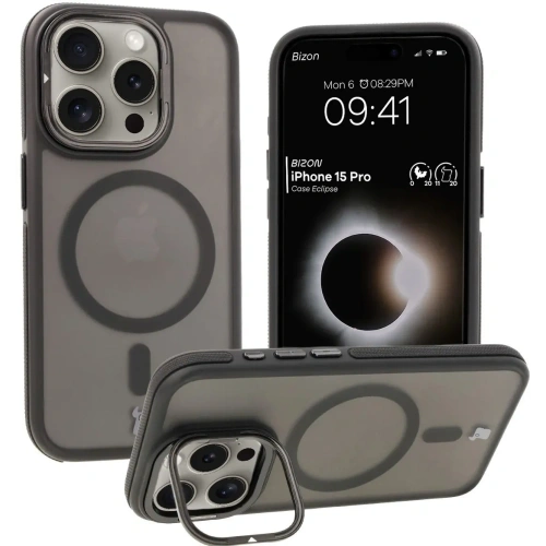Kup Bizon Case Eclipse Apple iPhone 15 Pro füstös fekete kerettel - BIZ7177 - {ean13} - Sklep Home Screen