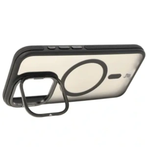 Kup Etui z podstawką i pierścieniem magnetycznym Bizon Case Eclipse do Apple iPhone 15 Pro przydymione z czarną ramką - BIZ7177 - {ean13} - Sklep Home Screen