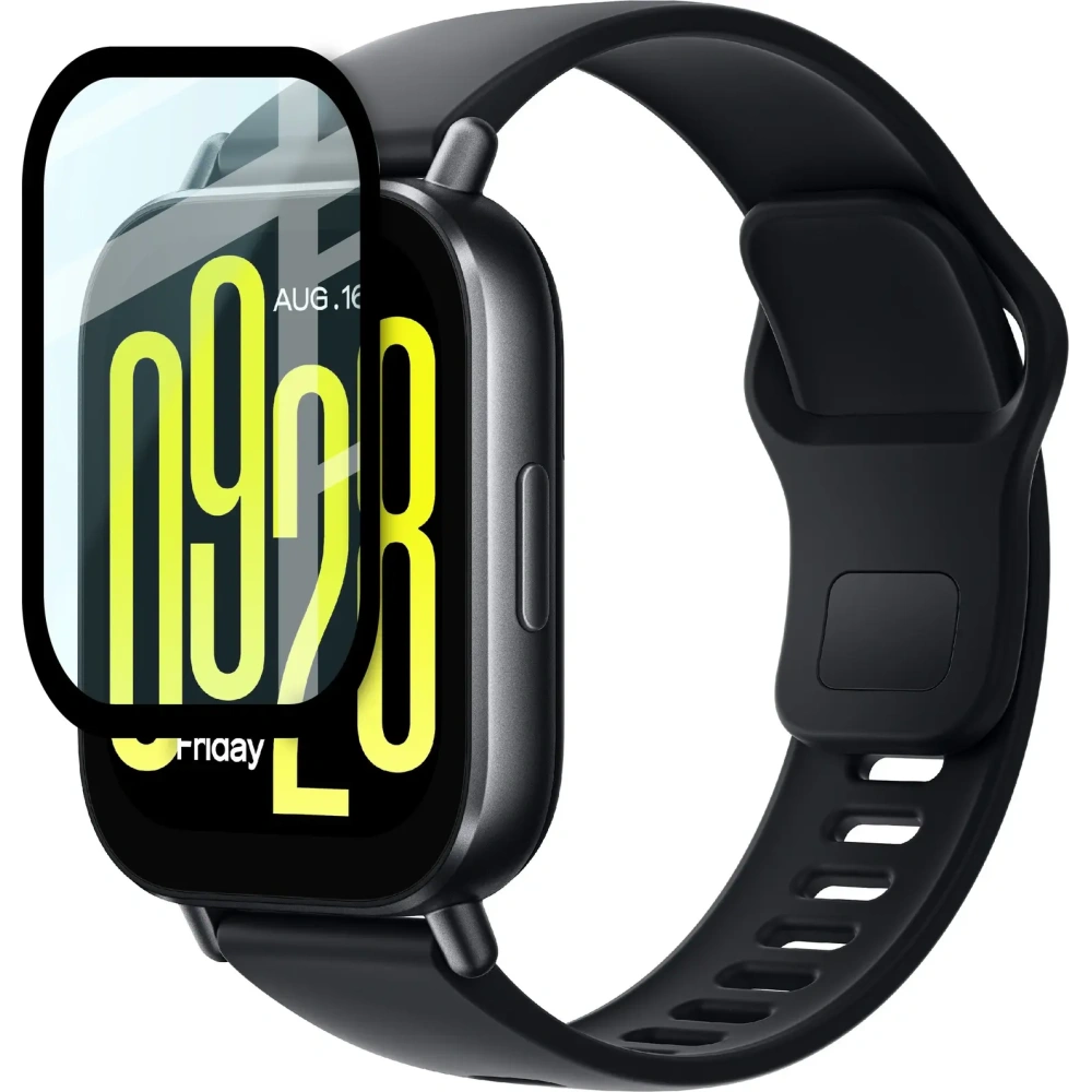 Szkło hybrydowe Bizon Glass Watch Edge Hybrid do Xiaomi Redmi Watch 5 Active czarne