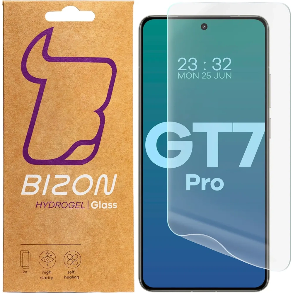 Folia hydrożelowa na ekran Bizon Glass Hydrogel Front do Realme GT 7 Pro [2 PACK]