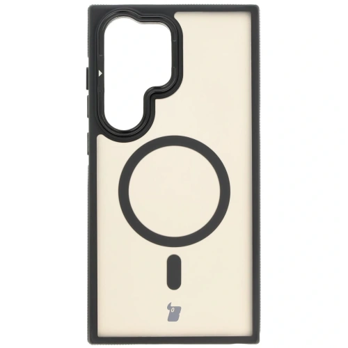 Kup Etui s podstavcem a magnetickým kroužkem Bizon Case Eclipse pro Samsung Galaxy S24 Ultra kouřové s černým rámečkem - BIZ7182 - {ean13} - Sklep Home Screen