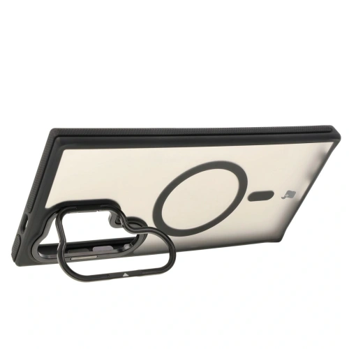 Kup Etui z podstawką i pierścieniem magnetycznym Bizon Case Eclipse do Samsung Galaxy S24 Ultra przydymione z czarną ramką - BIZ7182 - {ean13} - Sklep Home Screen