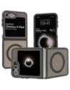 Bizon Case Eclipse Samsung Galaxy Z Flip6 fumurie cu un cadru negru
