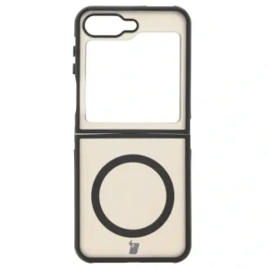 Kup Etui z pierścieniem magnetycznym Bizon Case Eclipse do Samsung Galaxy Z Flip6 przydymione z czarną ramką - BIZ7183 - {ean13} - Sklep Home Screen