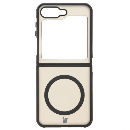 Kup Etui s magnetickým kroužkem Bizon Case Eclipse pro Samsung Galaxy Z Flip6 kouřové s černým rámem - BIZ7183 - {ean13} - Sklep Home Screen