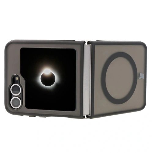 Kup Etui s magnetickým kroužkem Bizon Case Eclipse pro Samsung Galaxy Z Flip6 kouřové s černým rámem - BIZ7183 - {ean13} - Sklep Home Screen