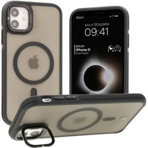 Kup Etui z podstawką i pierścieniem magnetycznym Bizon Case Eclipse do Apple iPhone 11 przydymione z czarną ramką - BIZ7184 - {ean13} - Sklep Home Screen