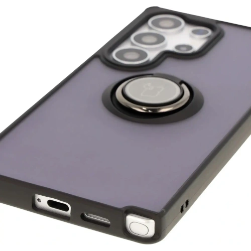 Kup Bizon Case Hybrid Ring Samsung Galaxy S25 Ultra fumuriu cu un cadru negru - BIZ7188 - {ean13} - Sklep Home Screen