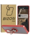 Bizon Case Hybrid Ring Samsung Galaxy S25 Ultra füstös piros kerettel