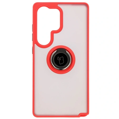 Buy Bizon Case Hybrid Ring Samsung Galaxy S25 Ultra smoky with a red frame - BIZ7189 - {ean13} - Home Screen Store Europe