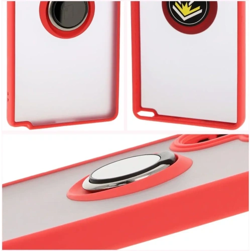 Buy Bizon Case Hybrid Ring Samsung Galaxy S25 Ultra smoky with a red frame - BIZ7189 - {ean13} - Home Screen Store Europe