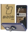 Etui s úchytem na prst Bizon Case Hybrid Ring pro Samsung Galaxy S25 Ultra kouřové s modrým rámečkem