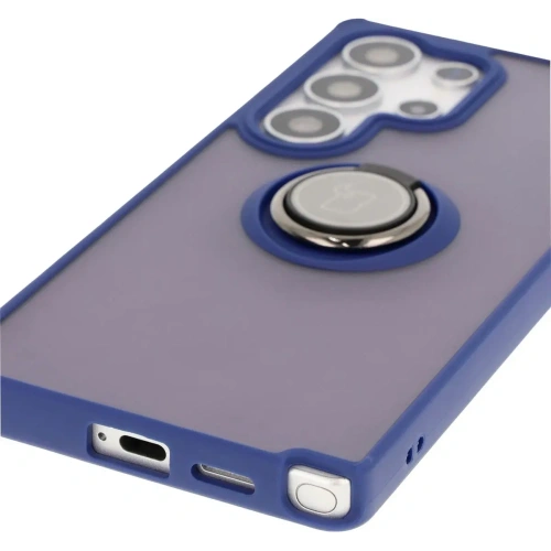 Kup Bizon Case Hybrid Ring Samsung Galaxy S25 Ultra fumuriu cu un cadru bleu marin - BIZ7190 - {ean13} - Sklep Home Screen
