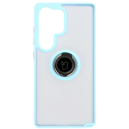 Kup Bizon Case Hybrid Ring Samsung Galaxy S25 Ultra fumuriu cu un cadru de culoare albastru deschis - BIZ7191 - {ean13} - Sklep Home Screen