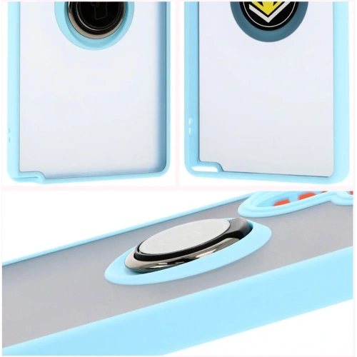 Kup Bizon Case Hybrid Ring Samsung Galaxy S25 Ultra fumuriu cu un cadru de culoare albastru deschis - BIZ7191 - {ean13} - Sklep Home Screen