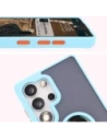 Kup Etui s úchytem na prst Bizon Case Hybrid Ring pro Samsung Galaxy S25 Ultra kouřové s jasně modrým rámečkem - BIZ7191 - {ean13} - Sklep Home Screen