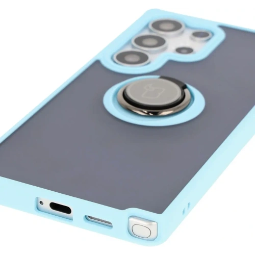 Buy Bizon Case Hybrid Ring Samsung Galaxy S25 Ultra smoky with a light blue frame - BIZ7191 - {ean13} - Home Screen Store Europe