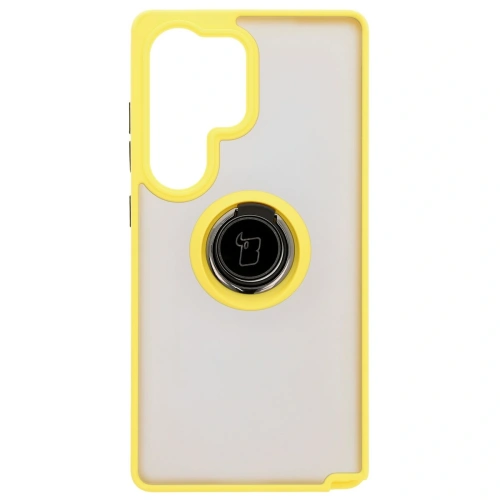 Kup Bizon Case Hybrid Ring Samsung Galaxy S25 Ultra fumuriu cu un cadru galben - BIZ7192 - {ean13} - Sklep Home Screen