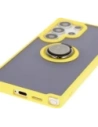Buy Bizon Case Hybrid Ring Samsung Galaxy S25 Ultra smoky with a yellow frame - BIZ7192 - {ean13} - Home Screen Store Europe