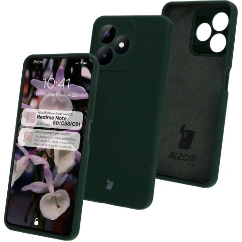 Kup Bizon Soft Case Realme Note 50 / Realme C53 / C51 dunkelgrün - BIZ7199 - {ean13} - Sklep Home Screen