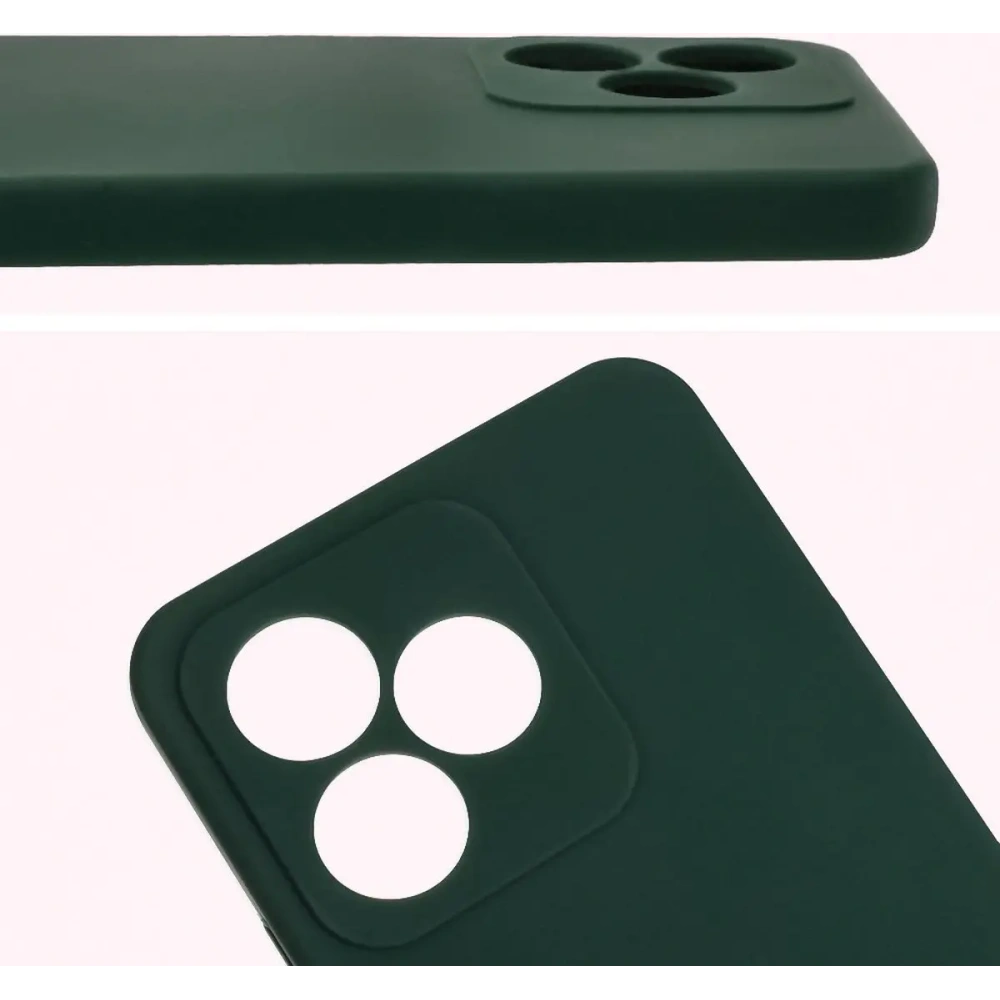 Silikonowe etui Bizon Soft Case do Realme Note 50 / Realme C53 / C51 ciemnozielone