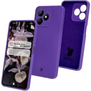 Kup Silikonowe etui Bizon Soft Case do Realme Note 50 / Realme C53 / C51 fioletowe - BIZ7201 - {ean13} - Sklep Home Screen
