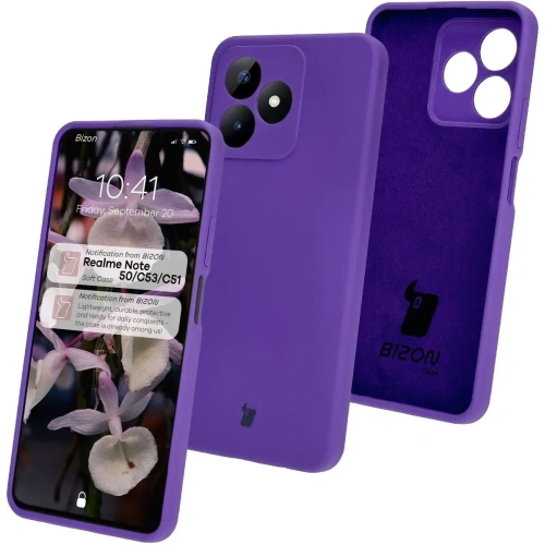 Kup Silikonowe etui Bizon Soft Case do Realme Note 50 / Realme C53 / C51 fioletowe - BIZ7201 - {ean13} - Sklep Home Screen