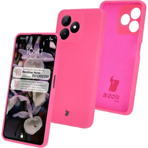 Kup Bizon Soft Case Realme Note 50 / Realme C53 / C51 neon rózsaszín - BIZ7202 - {ean13} - Sklep Home Screen