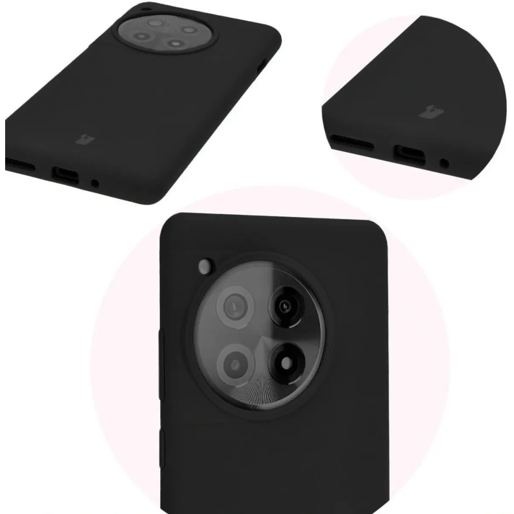 Silikonowe etui Bizon Soft Case do OnePlus 12R czarne