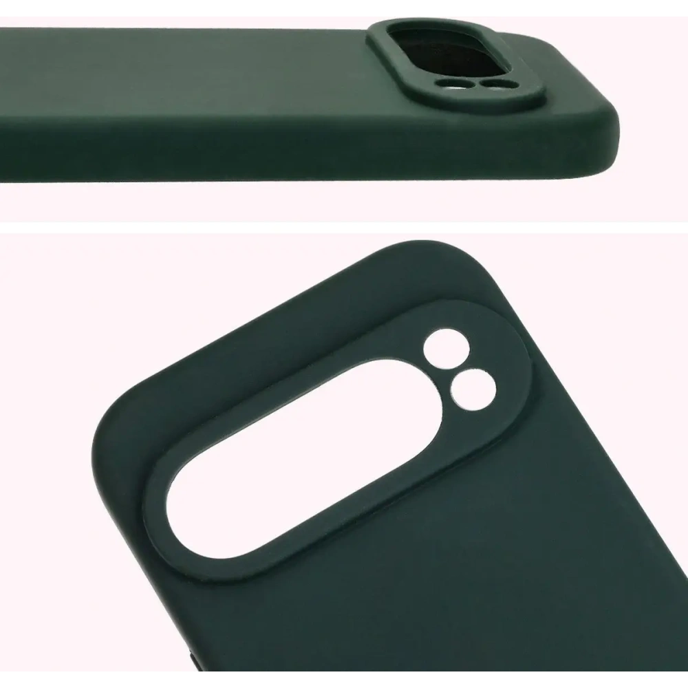 Silikonowe etui Bizon Soft Case do Google Pixel 9 Pro ciemnozielone
