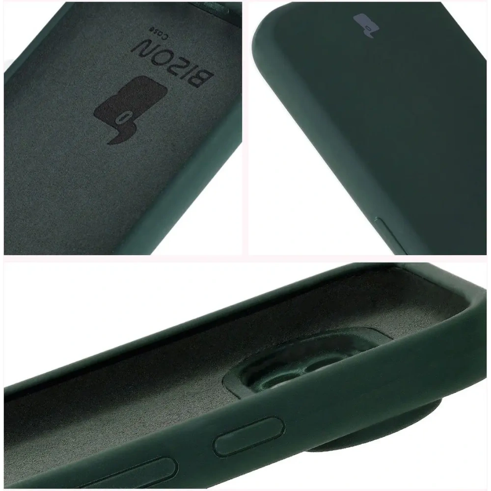 Silikonowe etui Bizon Soft Case do Google Pixel 9 Pro ciemnozielone