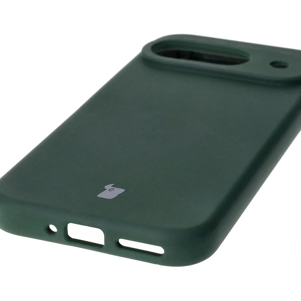 Silikonowe etui Bizon Soft Case do Google Pixel 9 ciemnozielone