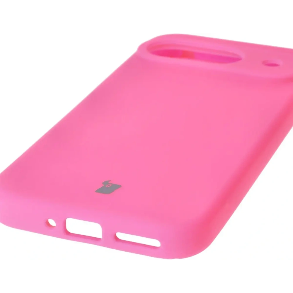 Silikonowe etui Bizon Soft Case do Google Pixel 9 neonowo-różowe