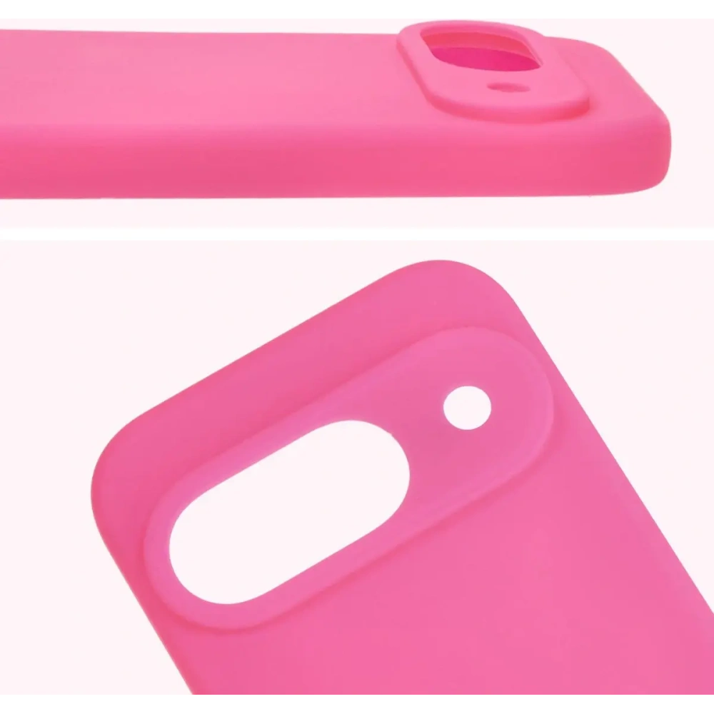 Silikonowe etui Bizon Soft Case do Google Pixel 9 neonowo-różowe