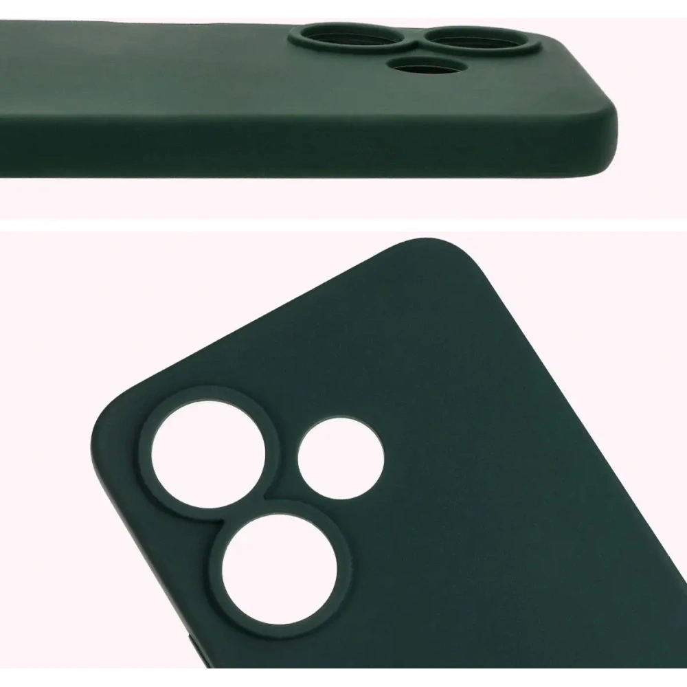 Silikonowe etui Bizon Soft Case do Xiaomi Redmi 13 4G ciemnozielone
